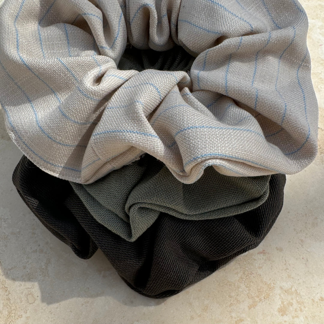 BRUN/GRØN HØR SCRUNCHIE