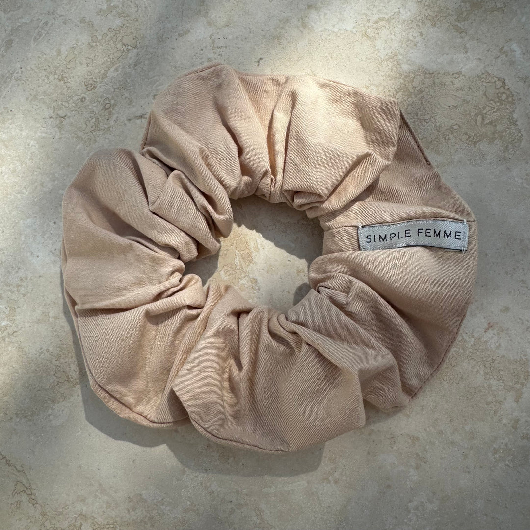 BEIGE BOMULD SCRUNCHIE