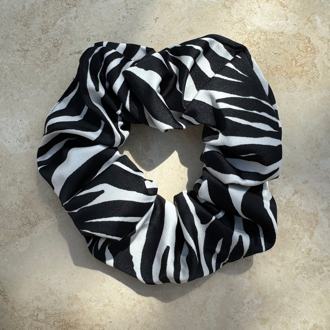 ZEBRA SATIN SCRUNCHIE